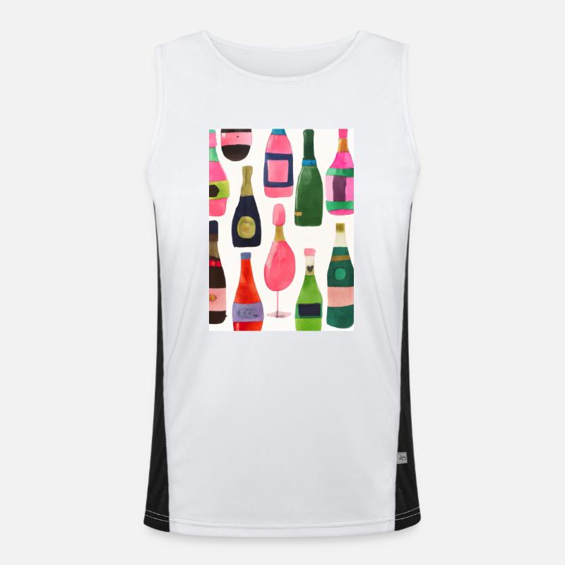 Flaschen-Muster-Malerei Funktionelles Kontrast-Tank Top für Männer 