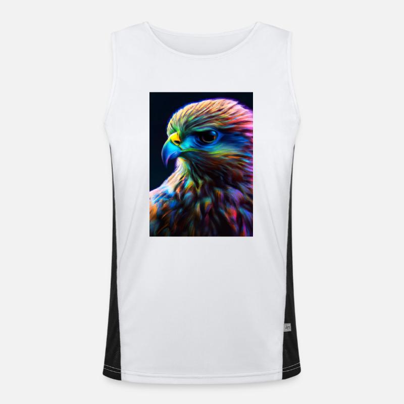 Buntes Vogelgesicht Funktionelles Kontrast-Tank Top für Männer 
