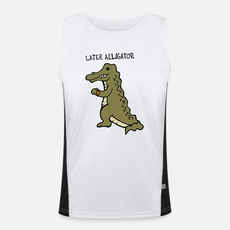 Späterer Alligator Funktionelles Kontrast-Tank Top für Männer 