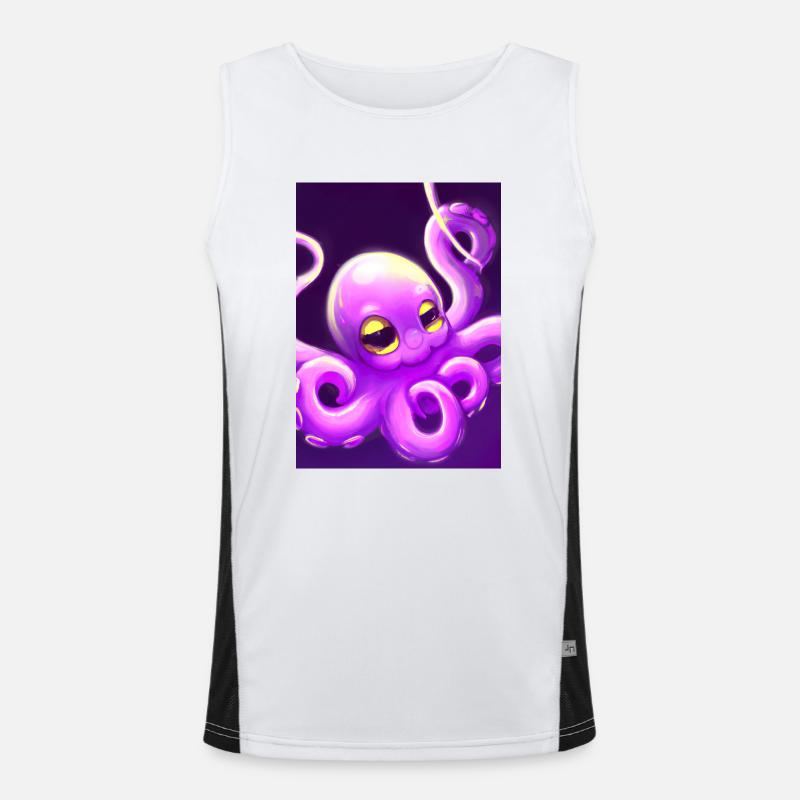Niedlicher Oktopus Funktionelles Kontrast-Tank Top für Männer 