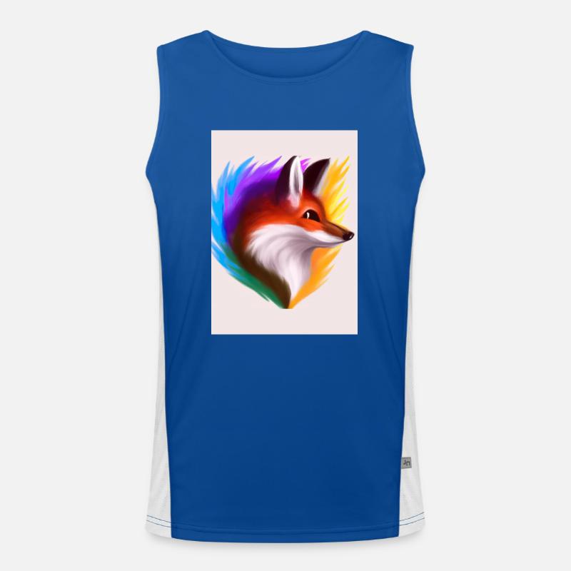 Regenbogenfuchs Funktionelles Kontrast-Tank Top für Männer 