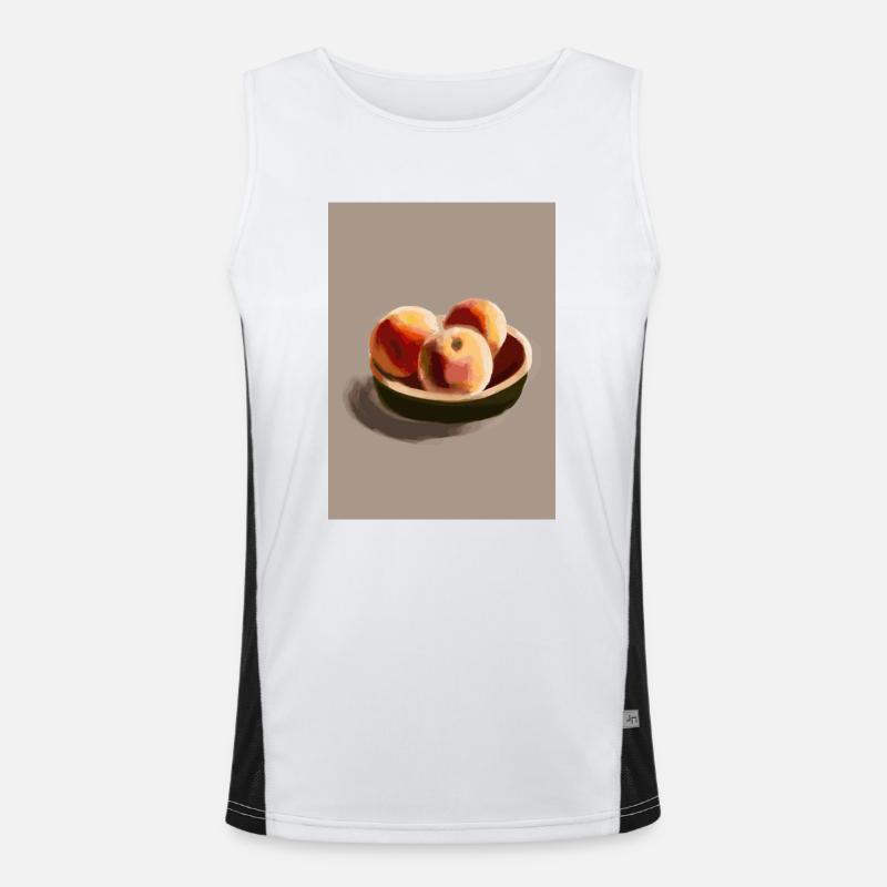 Drei Pfirsiche Funktionelles Kontrast-Tank Top für Männer 