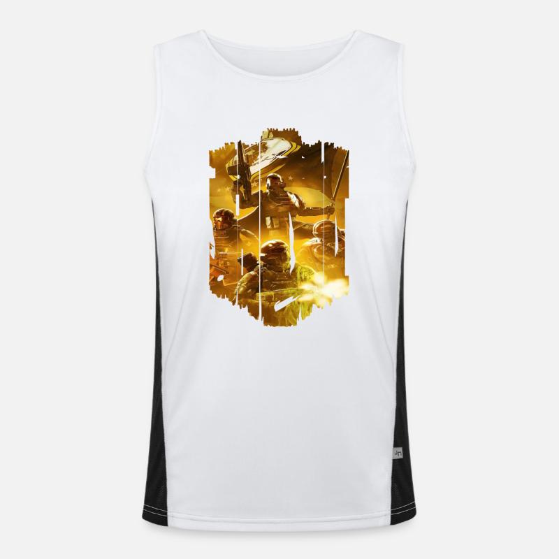 Komputer PC Gra Technologia Gamer Gaming Modern Funkcjonalna męska koszulka bez rękawów z kontrastowymi wstawkami 