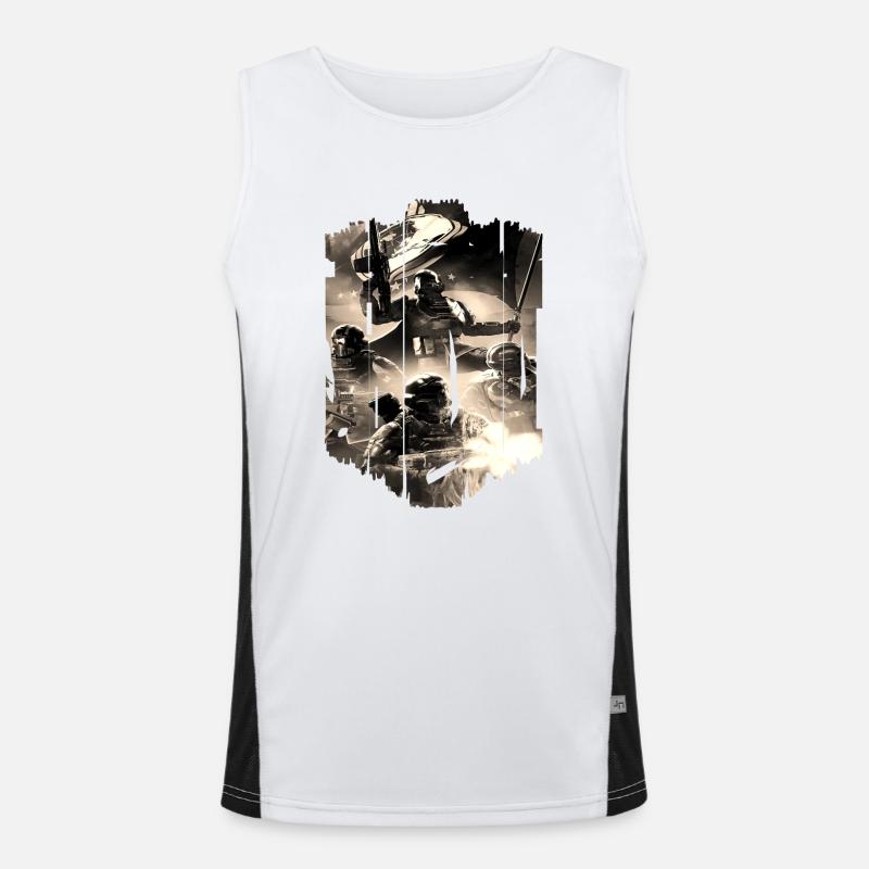 computer pc game technology gamer gaming modern Men's Functional Contrast Tank Top 