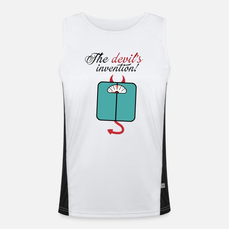 Devil Makes Scales - Men's Functional Contrast Tank Top  - white/black