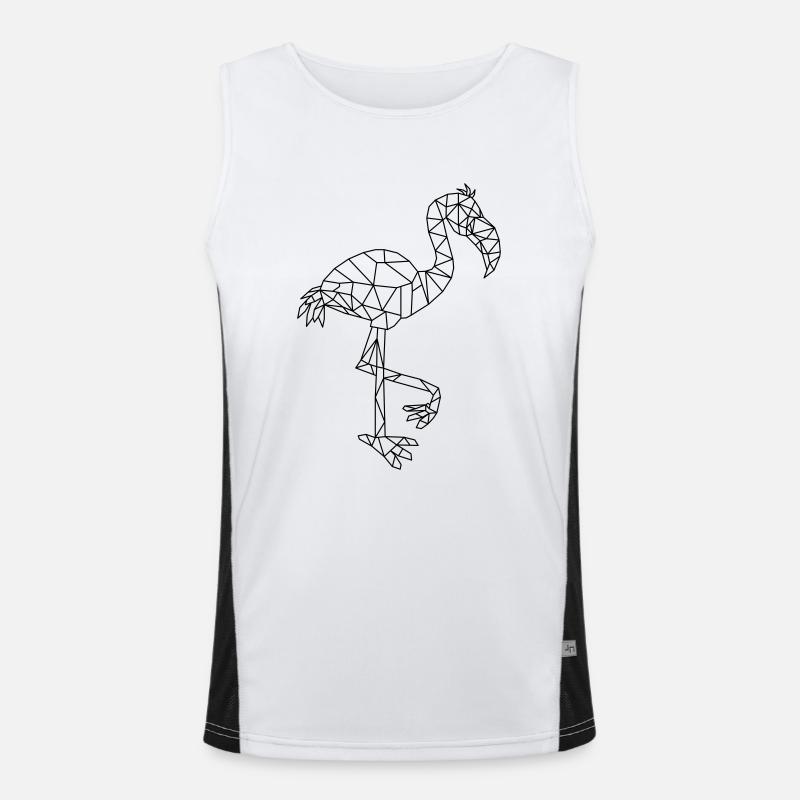 Flamingo Geometric Men's Functional Contrast Tank Top 