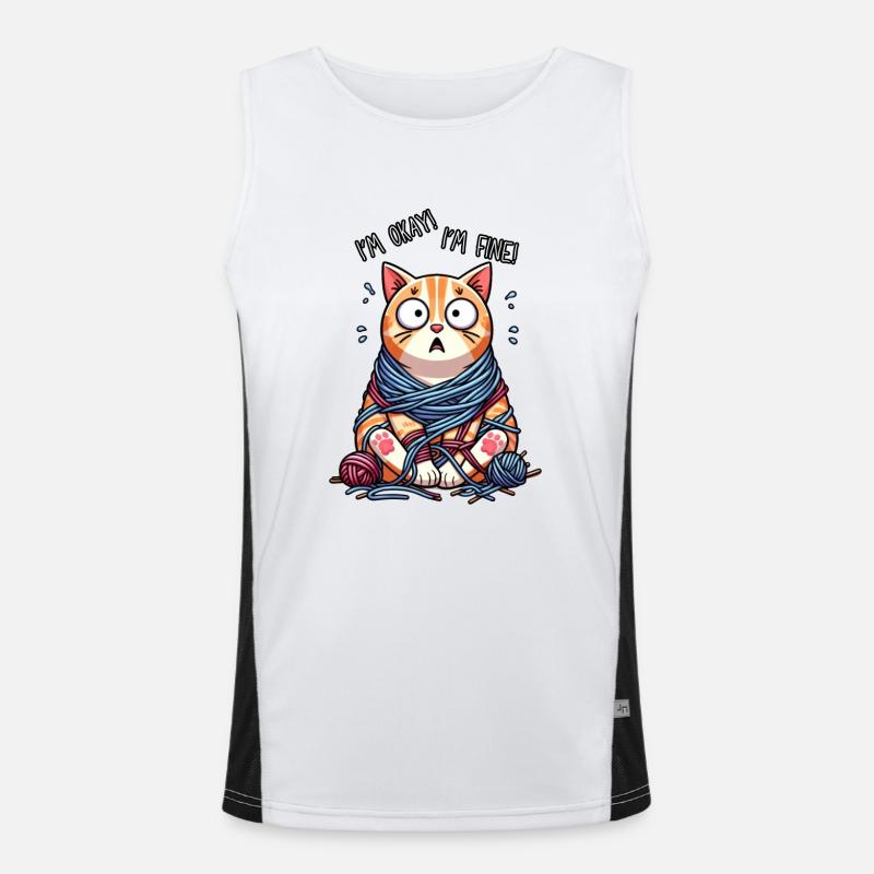 Okayest Cat Débardeur respirant contrasté Homme 