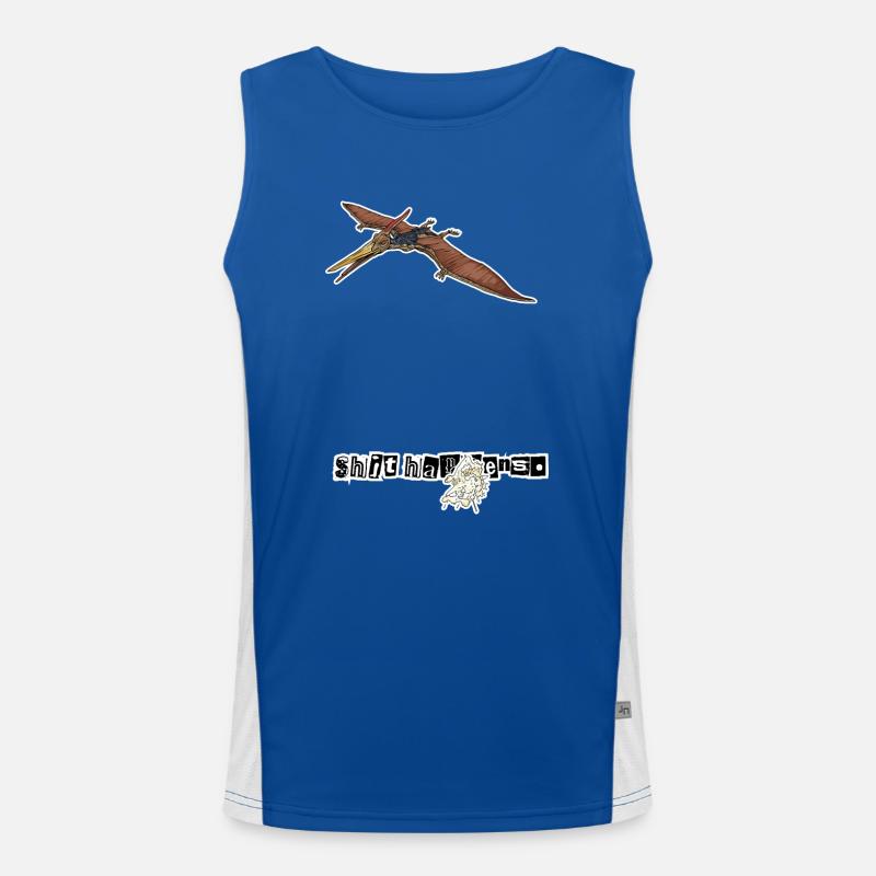 Pterosaurs // Illustration Men's Functional Contrast Tank Top 