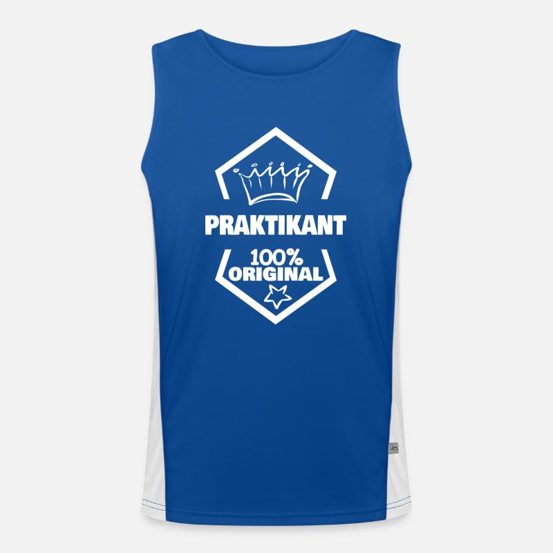 Praktikant als Arbeit Funktionelles Kontrast-Tank Top für Männer 