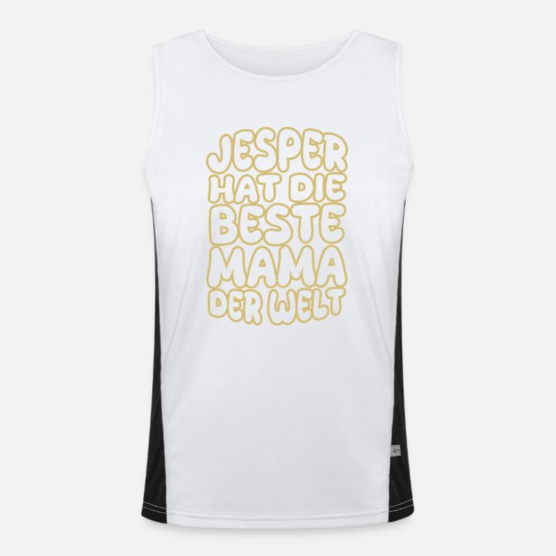 Spruch Jesper Funktionelles Kontrast-Tank Top für Männer 
