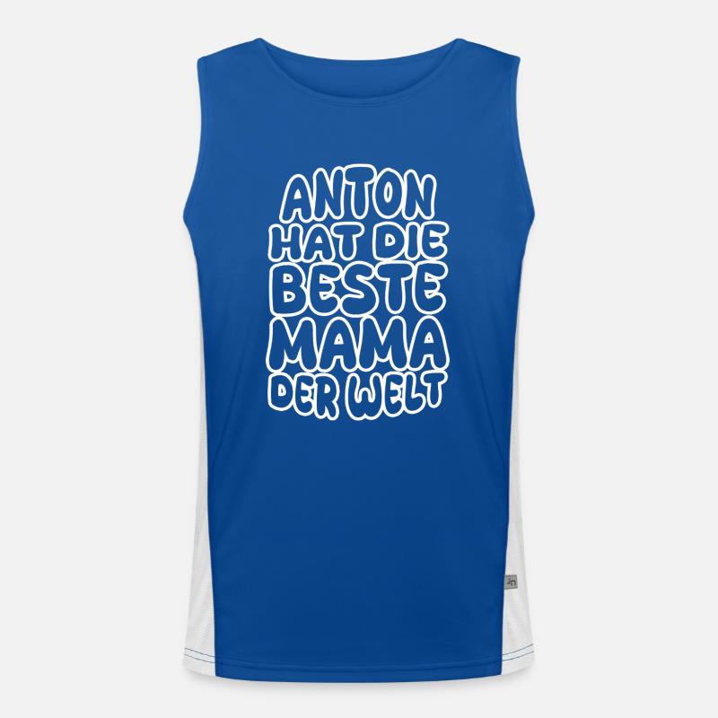 Anton as a saying Men's Functional Contrast Tank Top 