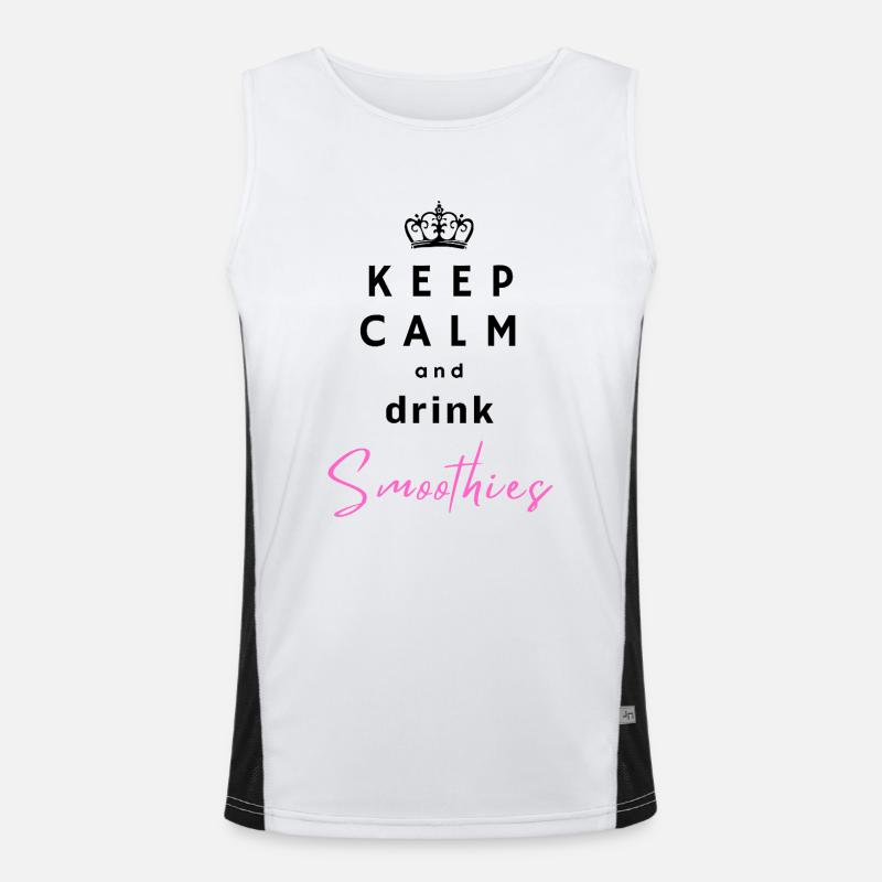 Keep Calm and Drink Smoothies–Fruchtig & Entspannt Funktionelles Kontrast-Tank Top für Männer 
