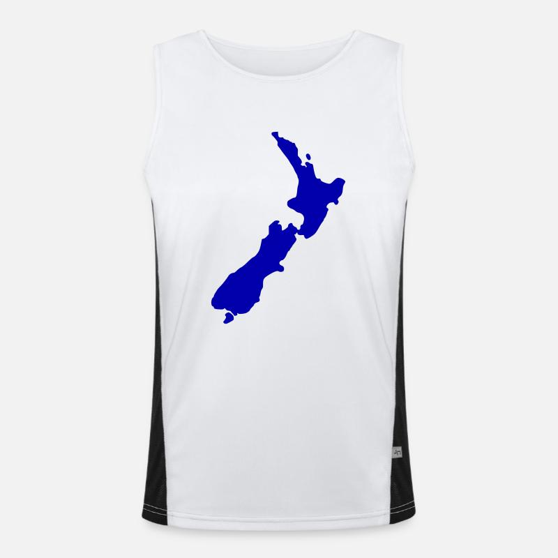 Neuseeland Funktionelles Kontrast-Tank Top für Männer 