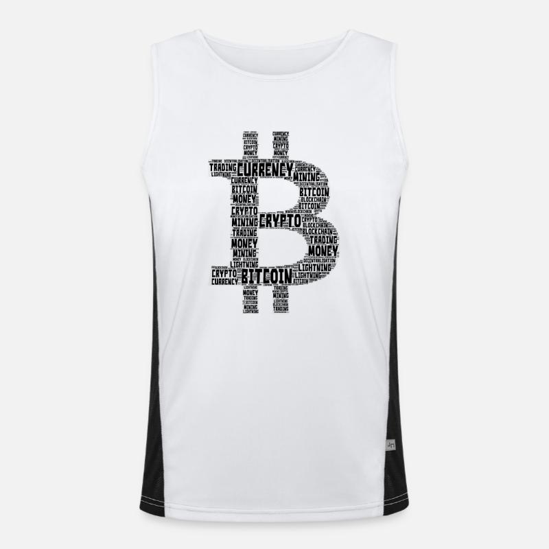 Bitcoin Men's Functional Contrast Tank Top 