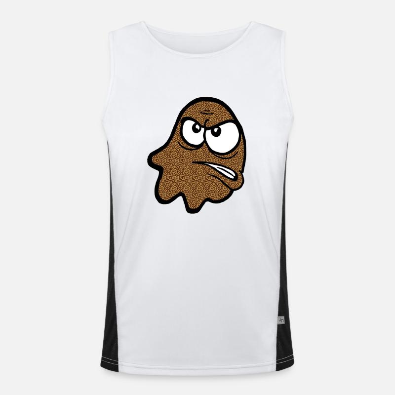 Knurri in leopard pattern - Men's Functional Contrast Tank Top  - white/black