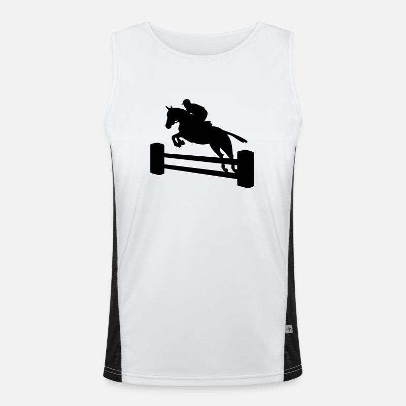 Springreiter einfarbig Funktionelles Kontrast-Tank Top für Männer 