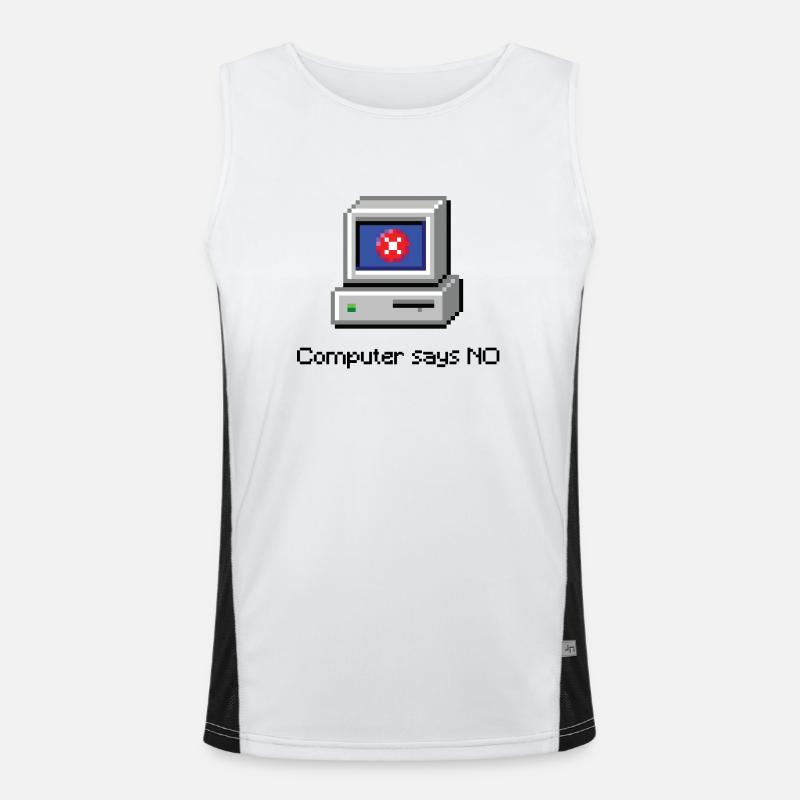 Computer sagt nein Funktionelles Kontrast-Tank Top für Männer 