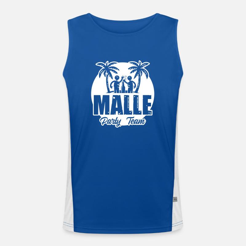 Malle Party Team Urlaub Mallorca Funktionelles Kontrast-Tank Top für Männer 