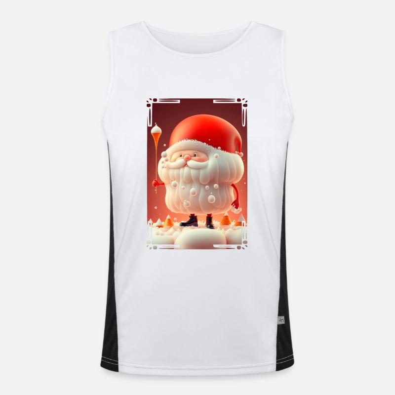 Gelee-Weihnachtsmann Funktionelles Kontrast-Tank Top für Männer 