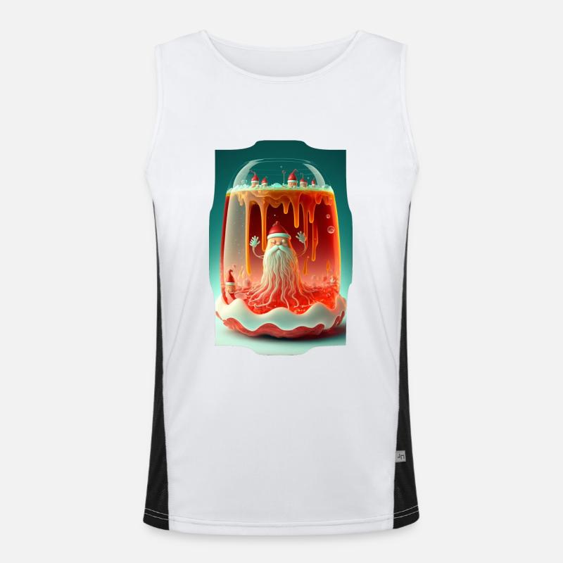 Gelee-Weihnachtsmann Funktionelles Kontrast-Tank Top für Männer 