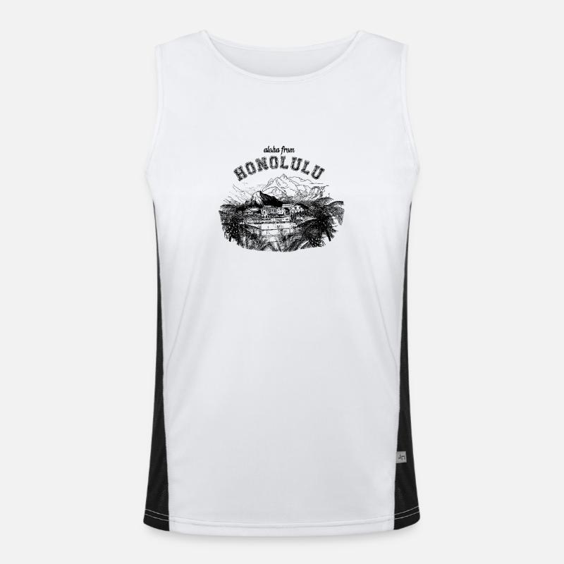 Aloha Honolulu Funktionelles Kontrast-Tank Top für Männer 