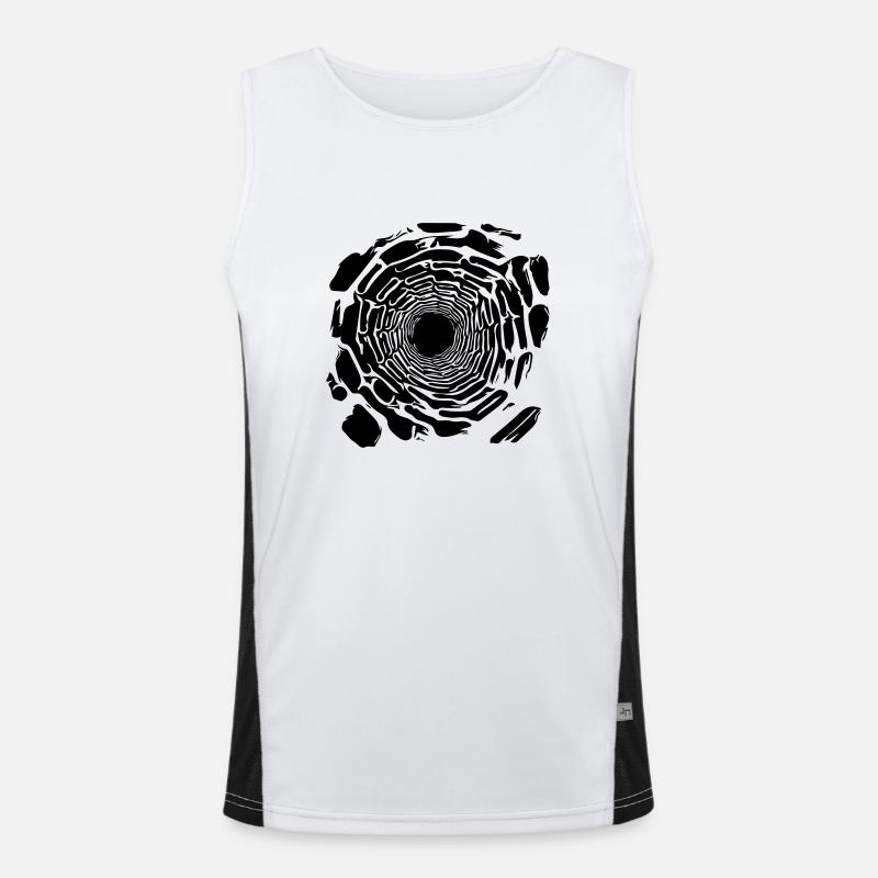 Schwarzes Loch Funktionelles Kontrast-Tank Top für Männer 