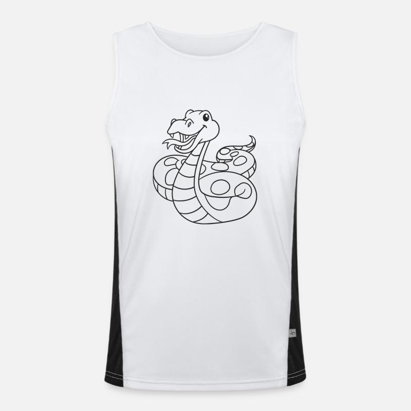 Snake, Snakes, Gift, Gift idea Men's Functional Contrast Tank Top 
