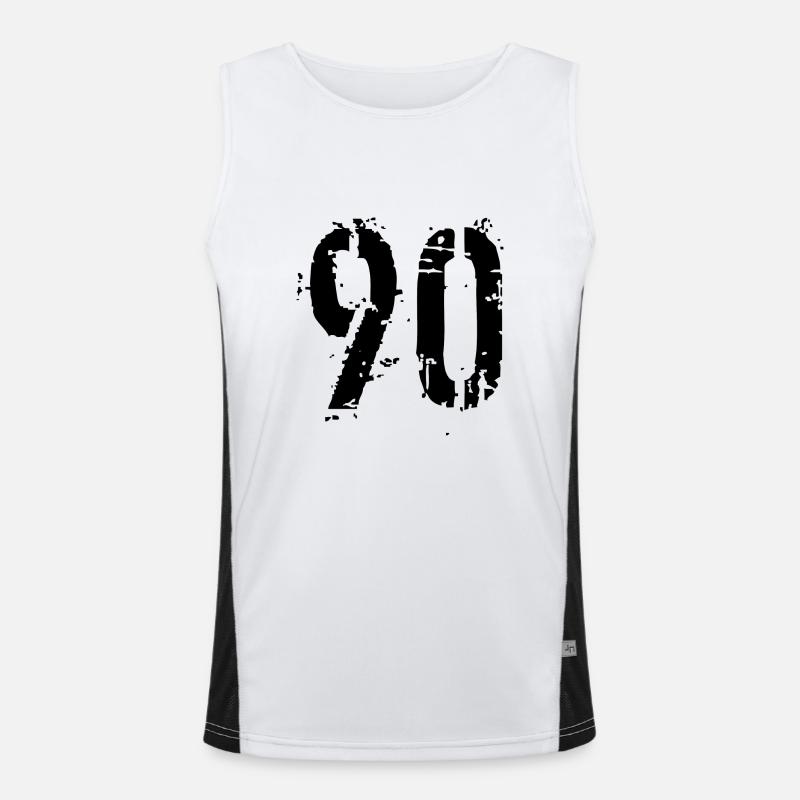 Nummer 90 Funktionelles Kontrast-Tank Top für Männer 
