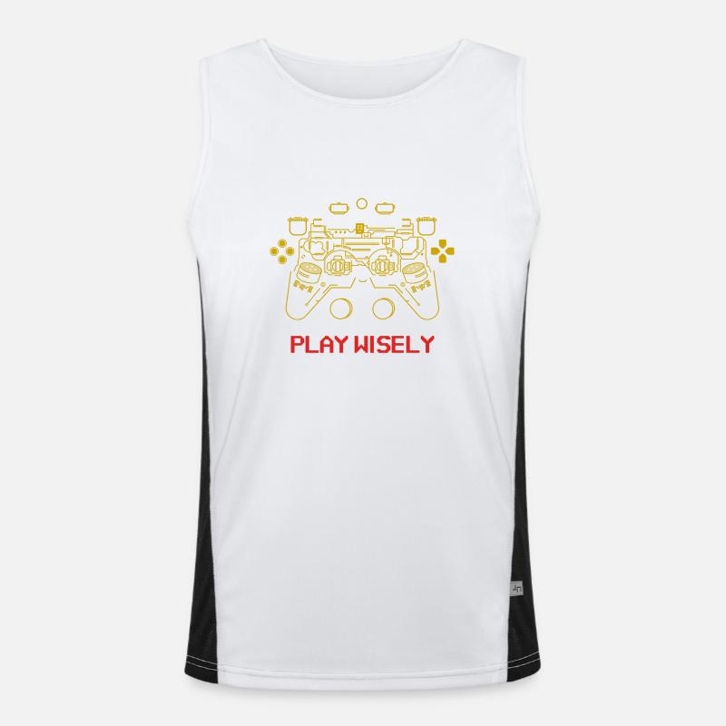 Gaming Controller Play Wisely Game Play Funktionelles Kontrast-Tank Top für Männer 
