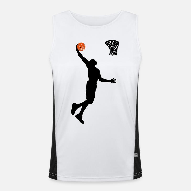 basketball big 3 Farb Vektor Funktionelles Kontrast-Tank Top für Männer 