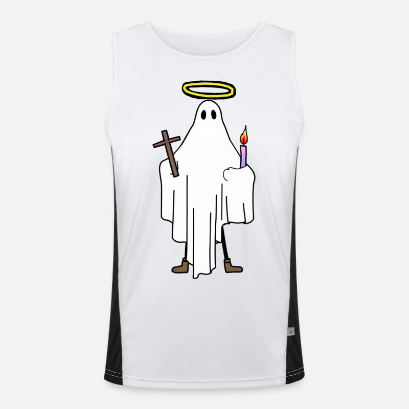 Heiliger Geist religiös Religion Heiligenschein Funktionelles Kontrast-Tank Top für Männer 