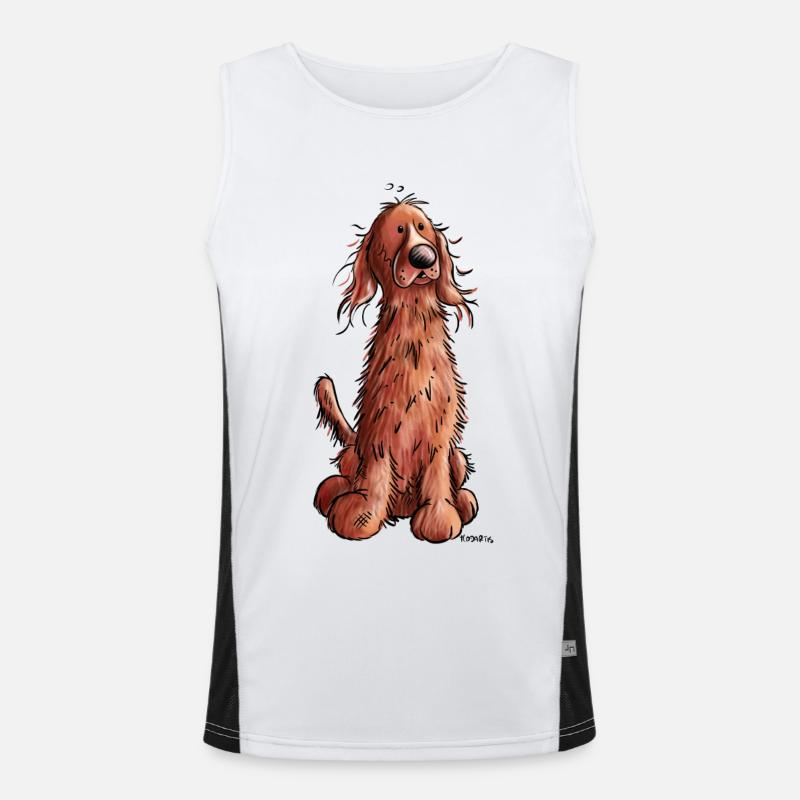 Süßer Irish Setter Funktionelles Kontrast-Tank Top für Männer 