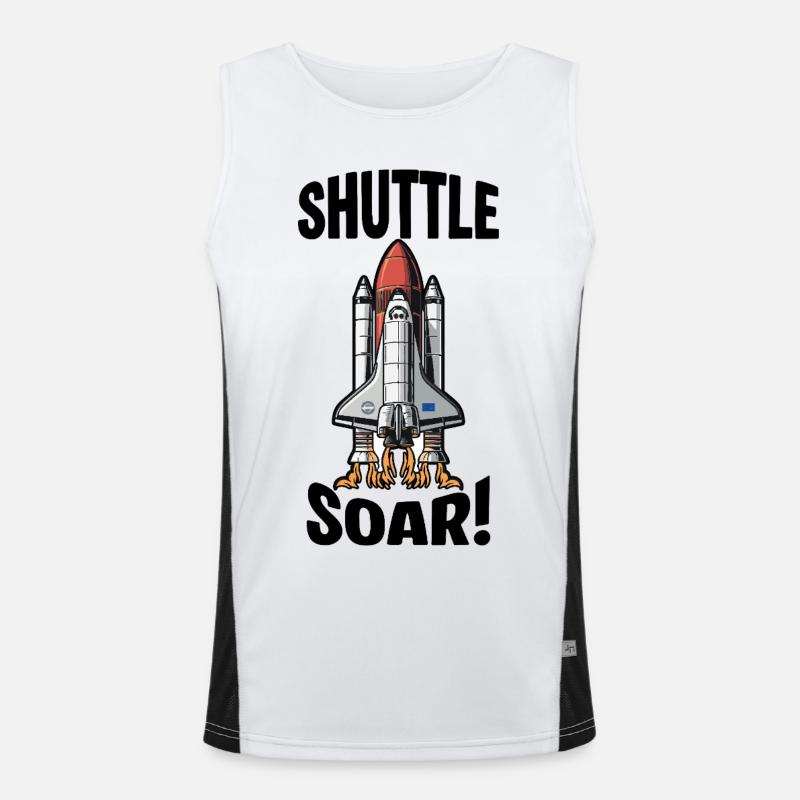 Navette Spatiale Décollage Shuttle Soar Débardeur respirant contrasté Homme 