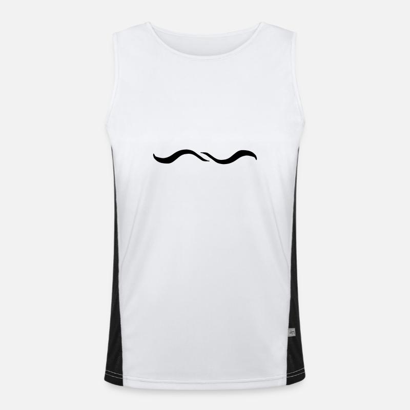 Two Wave Wave Line - Men's Functional Contrast Tank Top  - white/black