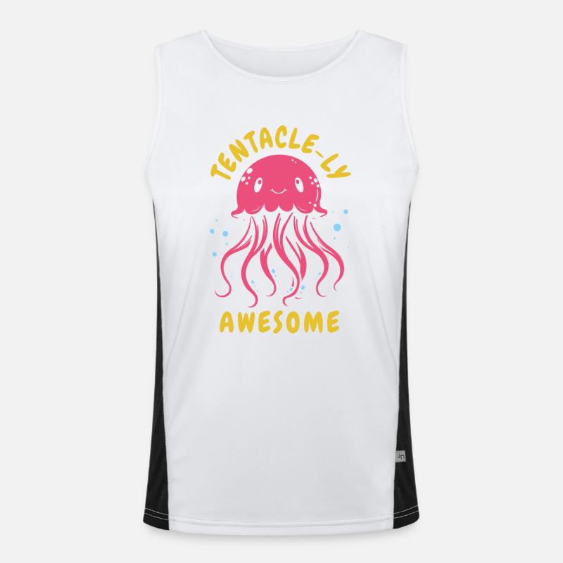 Tenacle-ly Awesome - Méduse avec tentacules Débardeur respirant contrasté Homme 