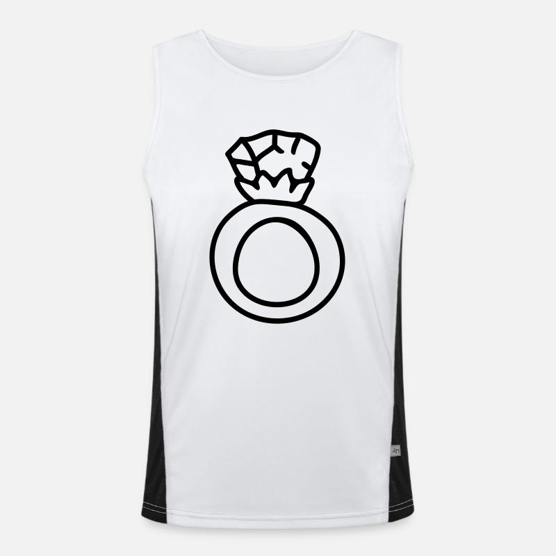 Ring - Ehering - Line Funktionelles Kontrast-Tank Top für Männer 