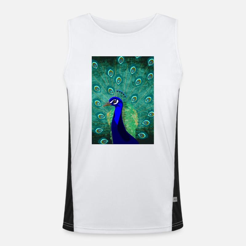 pfau Funktionelles Kontrast-Tank Top für Männer 