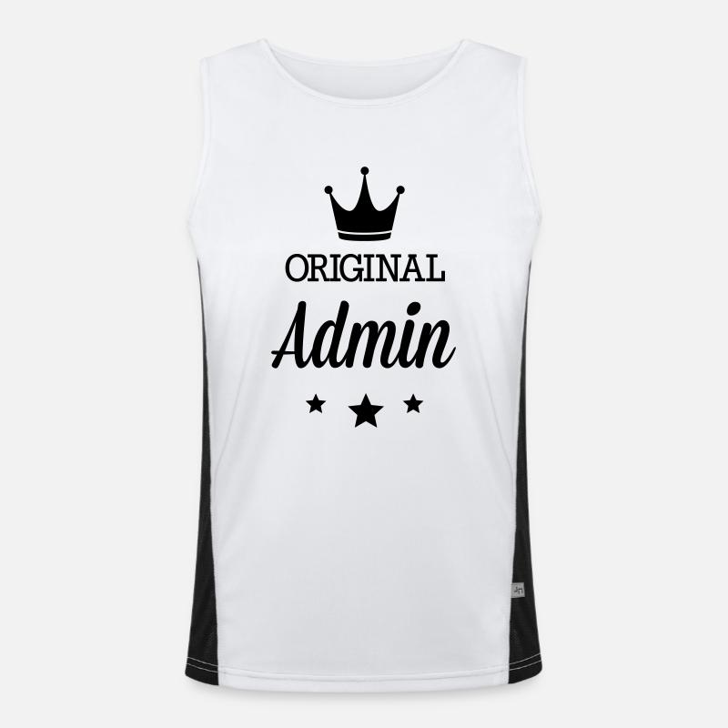 Original drei Sterne Deluxe Admin Funktionelles Kontrast-Tank Top für Männer 