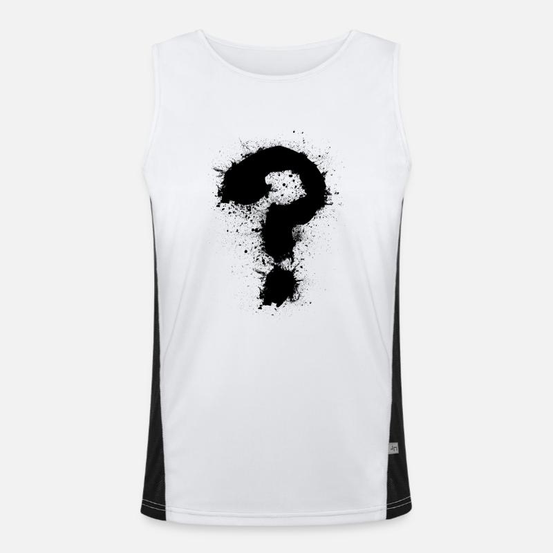 Question mark Men's Functional Contrast Tank Top 