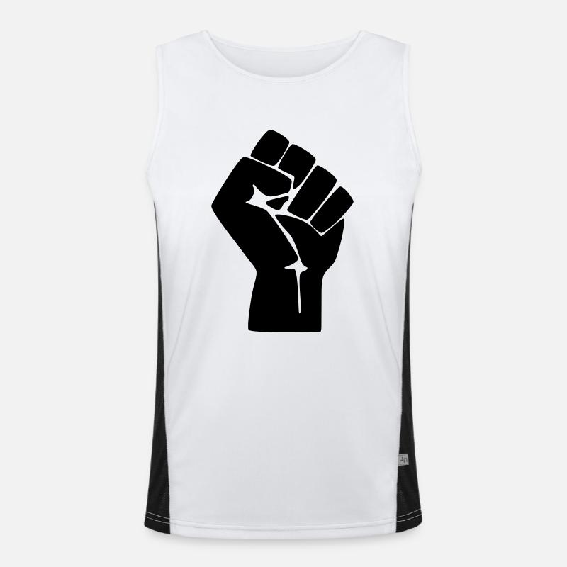 Faust Protest Widerstand Funktionelles Kontrast-Tank Top für Männer 