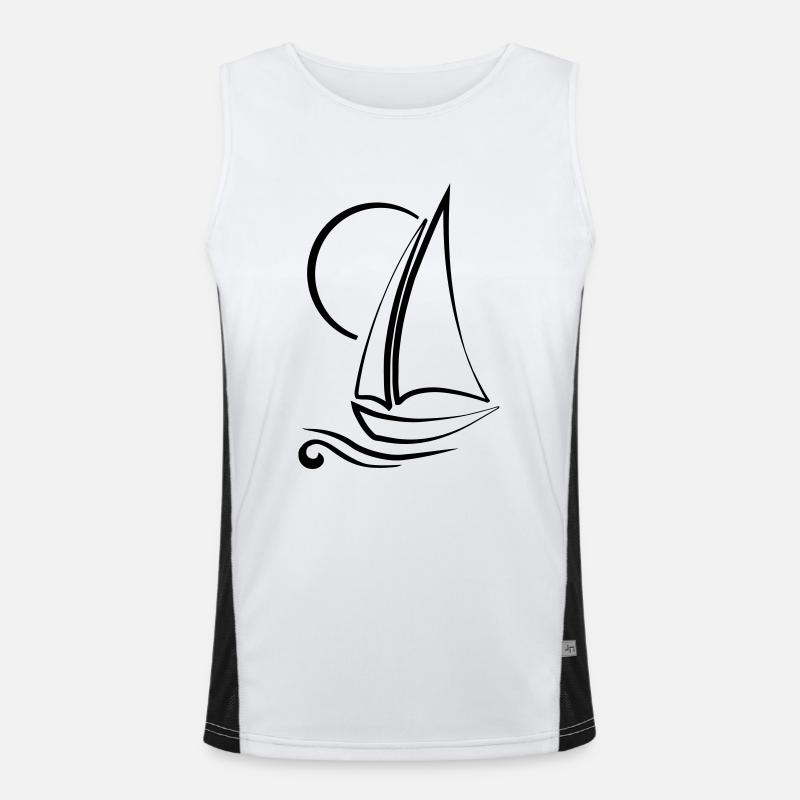 Segelboot Funktionelles Kontrast-Tank Top für Männer 