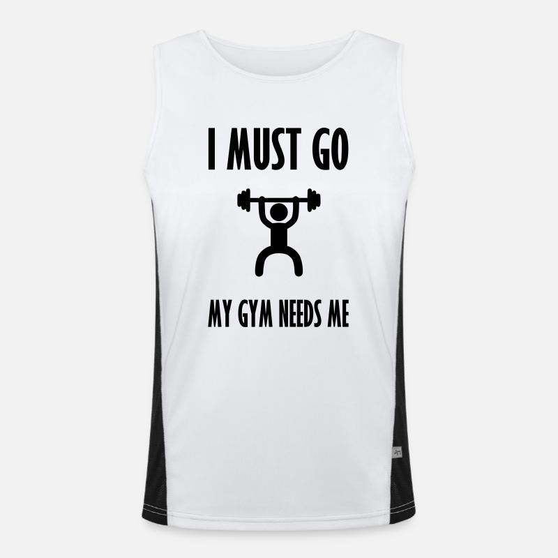 my gym needs me Men's Functional Contrast Tank Top 