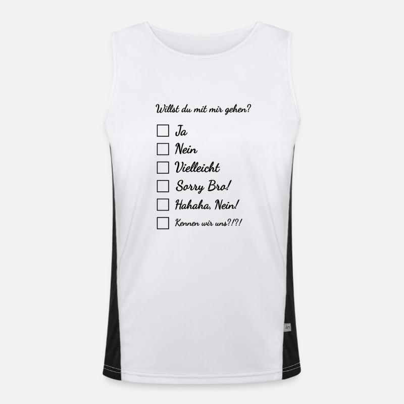 Willst du mit mir gehen? Funktionelles Kontrast-Tank Top für Männer 
