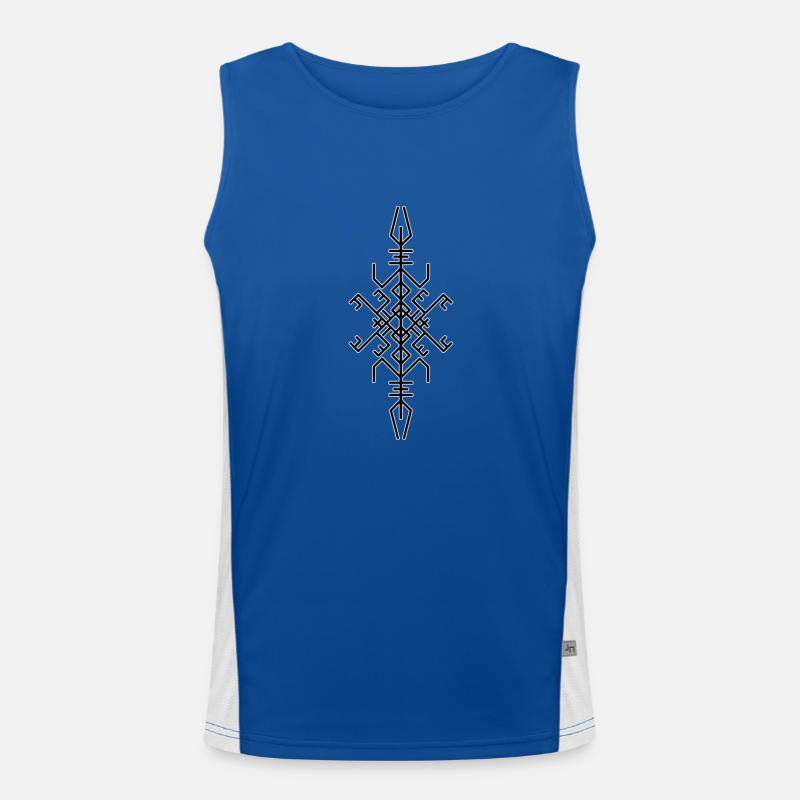 Vikings Ornament Nordisch Funktionelles Kontrast-Tank Top für Männer 
