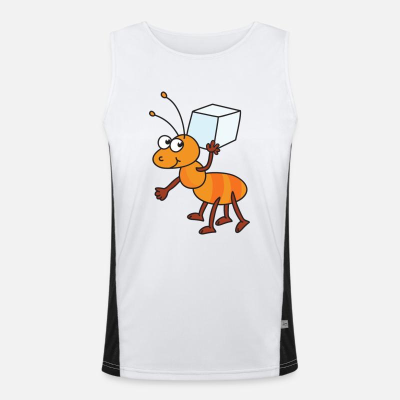 Ant sukker terninger sukker terninger sukker - Funktionel kontrast tanktop til herrer - hvid/sort