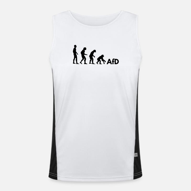 AfD Evolution - Men's Functional Contrast Tank Top  - white/black