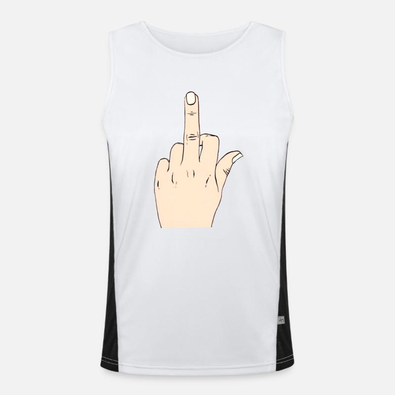 Mittelfinger Modus Funktionelles Kontrast-Tank Top für Männer 