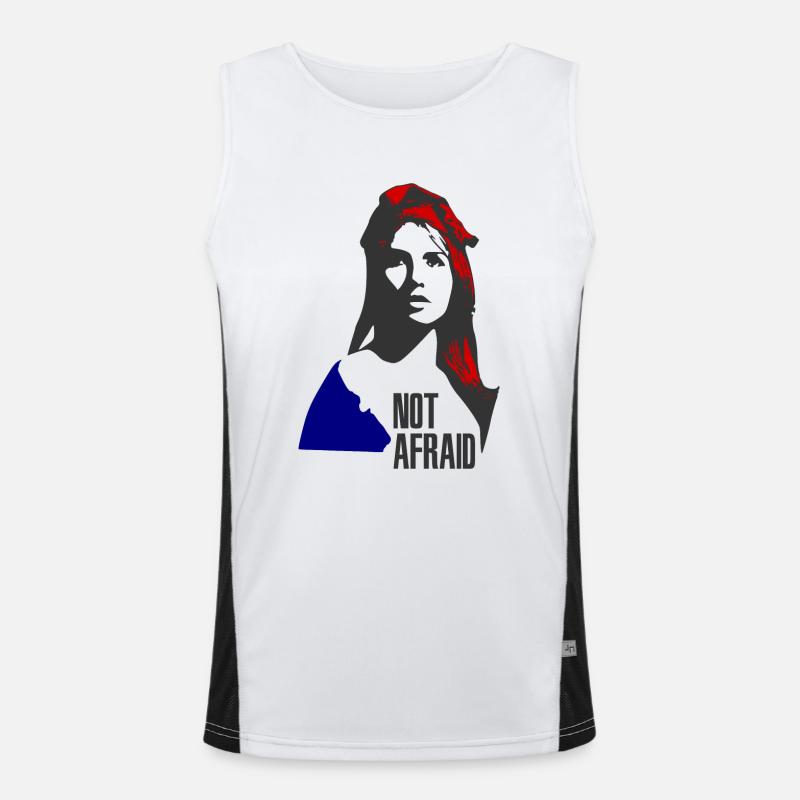 Marianne_N3 - Funktionel kontrast tanktop til herrer - hvid/sort