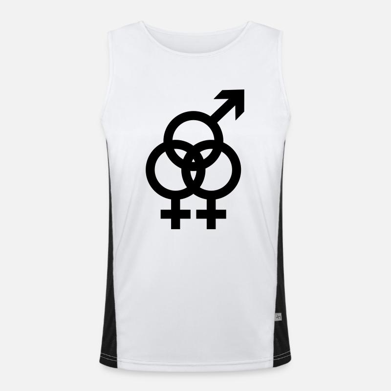 Bisexuell Funktionelles Kontrast-Tank Top für Männer 