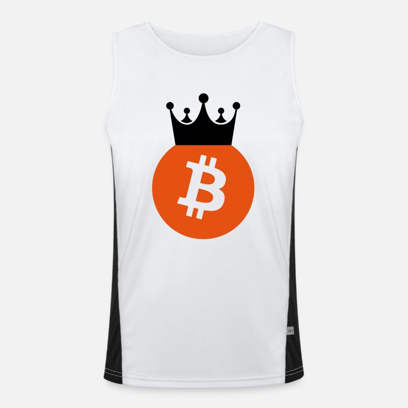 bitcoin Funktionelles Kontrast-Tank Top für Männer 